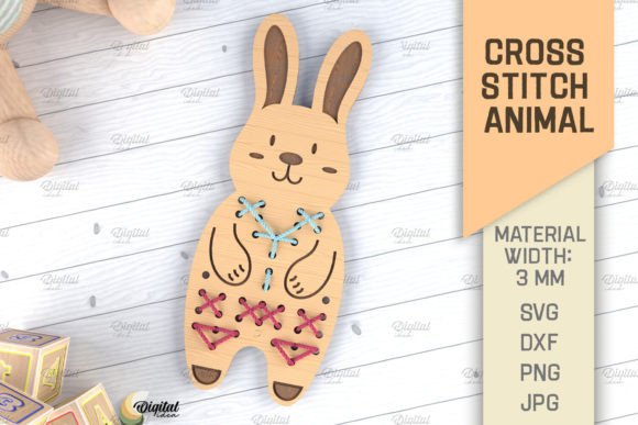 Cute Bunny SVG for Holiday Embroidery