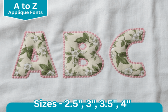 Dot Edge Applique Fonts